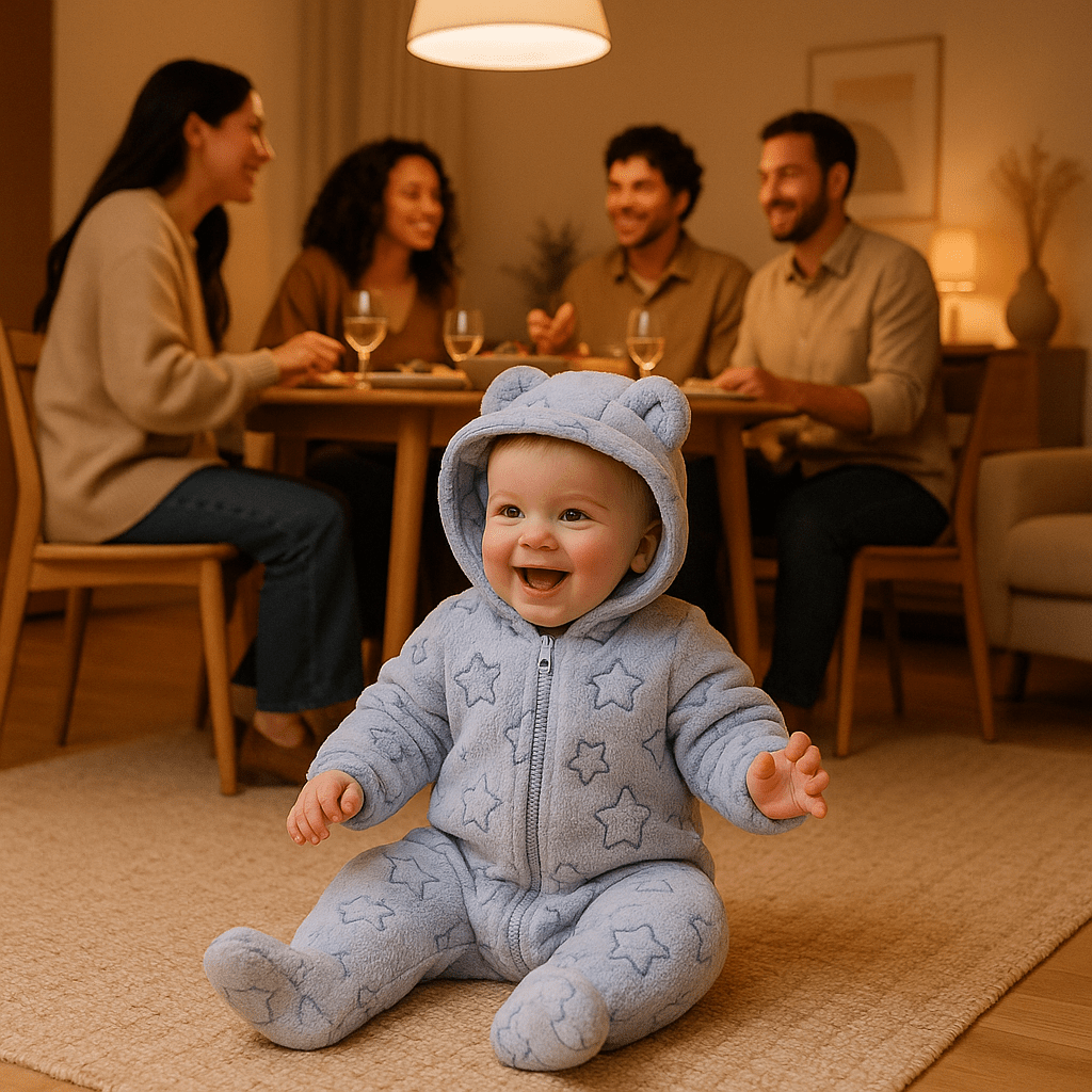 bebe se mouvant librement dans nid d ange bodychaud