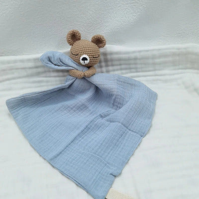 Doudou bébé tendresse réconfortante variante bleu