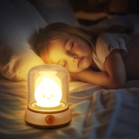 enfant profondement endormie par lumiere douce veilleuse bebe multifonction sleepydreams