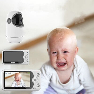 Alerte bébé en pleurs déclenchée par caméra surveillance bébé vision nocturne 5m