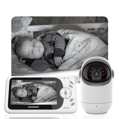 Bébé couché sous surveillance grâce vision nocturne caméra surveillance bébé vision nocturne 5m