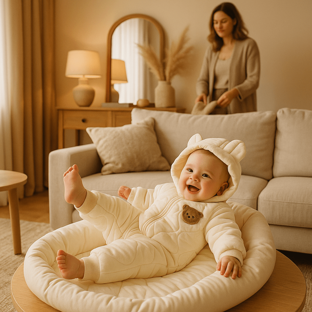 bebe dans nid d ange hiverchouet libre ses mouvements