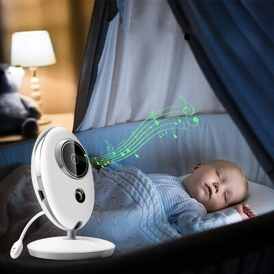 Bébé emporté dans sommeil par douces mélodies caméra surveillance bébé longue vision