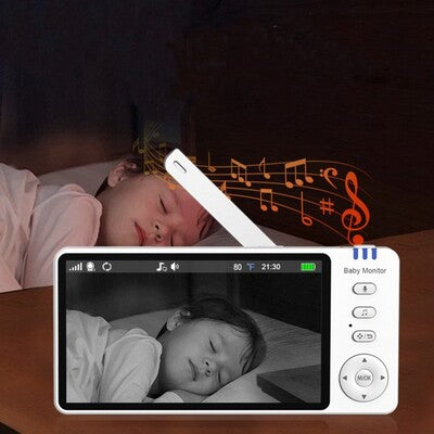 Bébé endormi bercé par douces mélodies caméra bébé intelligente