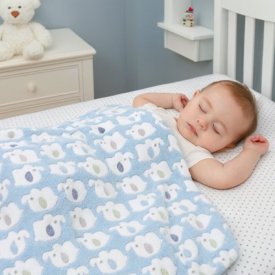 bebe endormi transporte par douceur couverture bebe coton bio doux