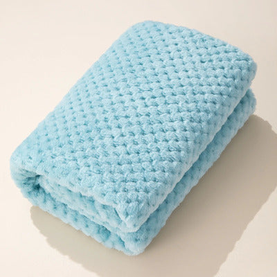 Couverture bébé Douce Ecologique variante bleu clair