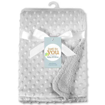 couverture bebe douceur nature variante gris perle minky packaging