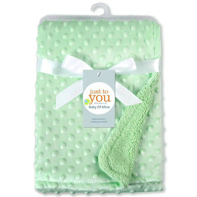 couverture bebe douceur nature variante vert menthe minky packaging