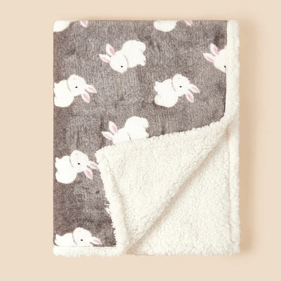 Couverture bébé Hivers Chaud variante Lapin gris
