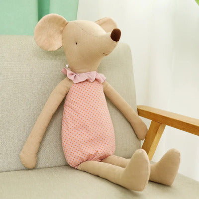 Doudou apaisant en coton ultra-doux variante rose