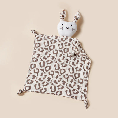 Doudou bébé compagnon doux variante léopard