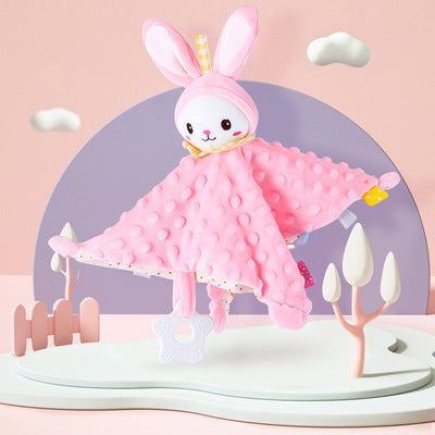Doudou bébé confort-doux variante lapin poudré