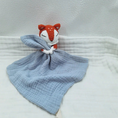 Doudou bébé Doux Coton Bio variante bleu