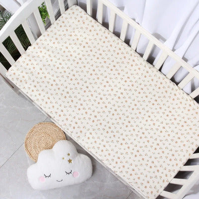 Drap housse lit bébé confort sécurisé variante bourgeon