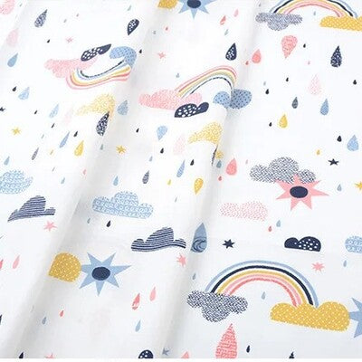 Drap housse lit bébé douceur premium variante arc-en-ciel magique