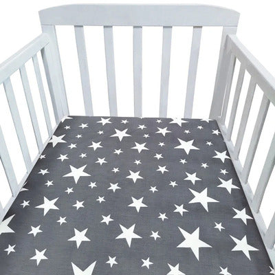 Drap housse lit bébé douceur premium variante étoiles scintillantes