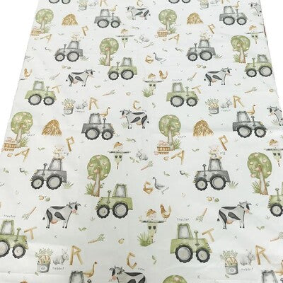 Drap housse lit bébé douceur sécurisée variante tracteur