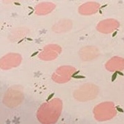 Drap housse lit bébé tout doux motif pêche