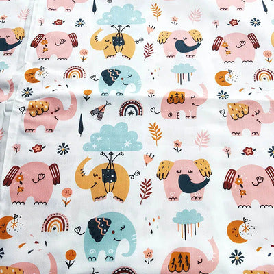 Drap housse lit bébé ultra-doux variante éléphant