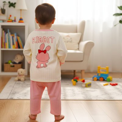 Enfant vue dos habillé en pyjama bébé Douceur Bio