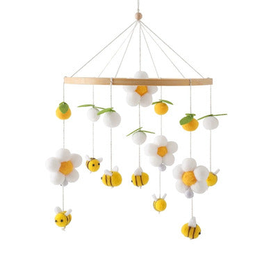 Mobile bébé apaisant musical variante abeille jaune