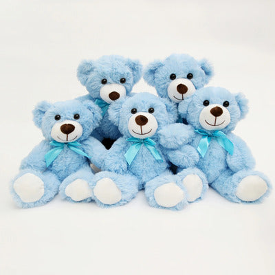 Ours en peluche Ultra Doux variante marron bleu