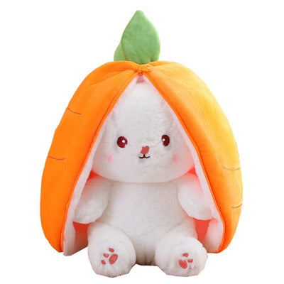 Peluche lapin Doudou Bio Confort variante orange