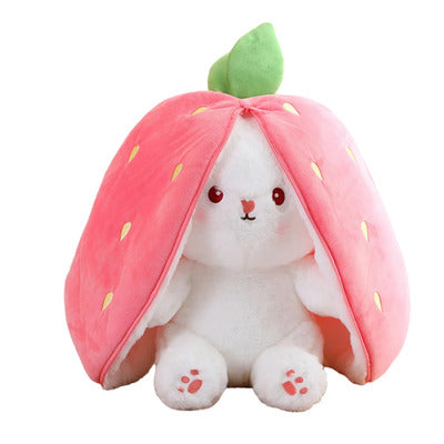Peluche lapin Doudou Bio Confort variante rose