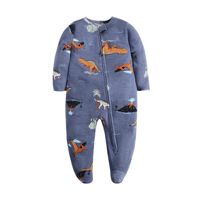 Pyjama bébé ultra-doux Coton Bio motif dinosaures orange