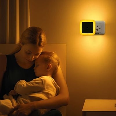 maman communiant avec bebe sous fond douce lumiere veilleuse bebe apaisante