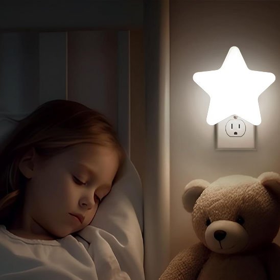 fillete bercee par lumiere douce veilleuse bebe dreamoon