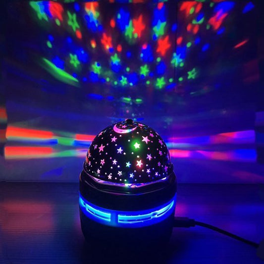 veilleuse bebe projection plafond ciel etoile en action